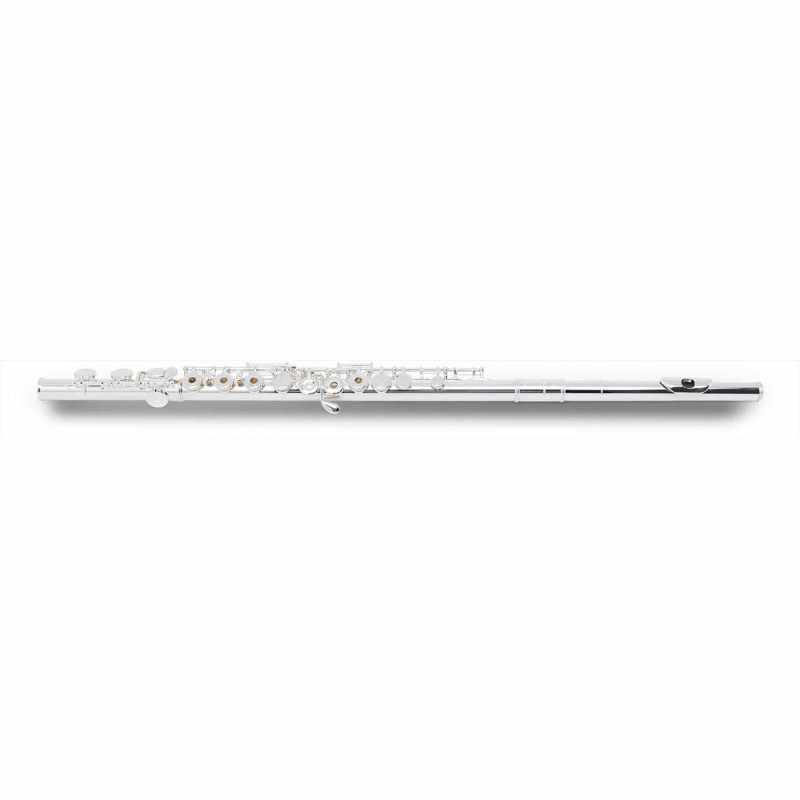 PEARL FLUTE 665RBE Silver Head - Quantz Silver Head .925 Offset Hollow Trays, Bi-Peg.