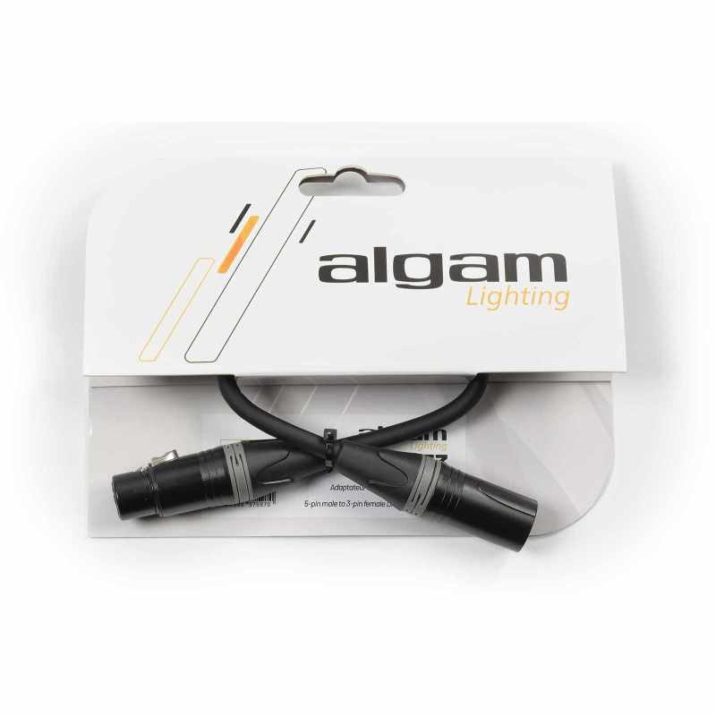 ALGAM LIGHTING ADAPT-XLR-M5F3 Adapters - 5-point male/3-point female - 0.3 m