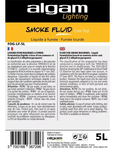  Algam Lighting FOG-LF-5L Liquide fumée lourde 5L|MusicGoodDeal  2
