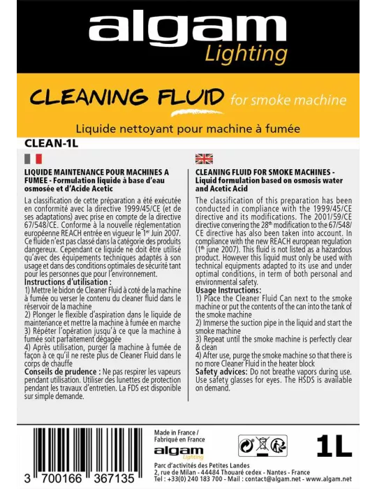  Algam Lighting CLEAN-1L Liquide cleaner 1L|MusicGoodDeal 