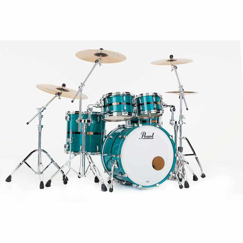 PEARL MP4C924XSPSC-850 Rock 22" 4 drums - Optimount Custom Aqua Turquoise Stripe