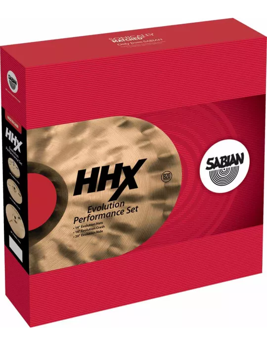  SABIAN 15005XEBP Conjunto armónico - Evolution 14"-16"-20"+ 18" GRATIS|MusicGoodDeal 