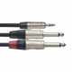 STAGG NYC2/MPS2PR Serie N, cable Y, mini jack / jack (m / m), estéreo / mono, 2 m