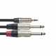 STAGG NYC2/MPS2PR Serie N, cable Y, mini jack / jack (m / m), estéreo / mono, 2 m