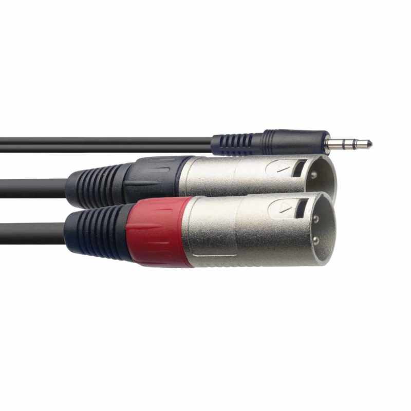 STAGG SYC1/MPSB2XM Y cable, mini jack/XLR (m/m), 1 m (3')