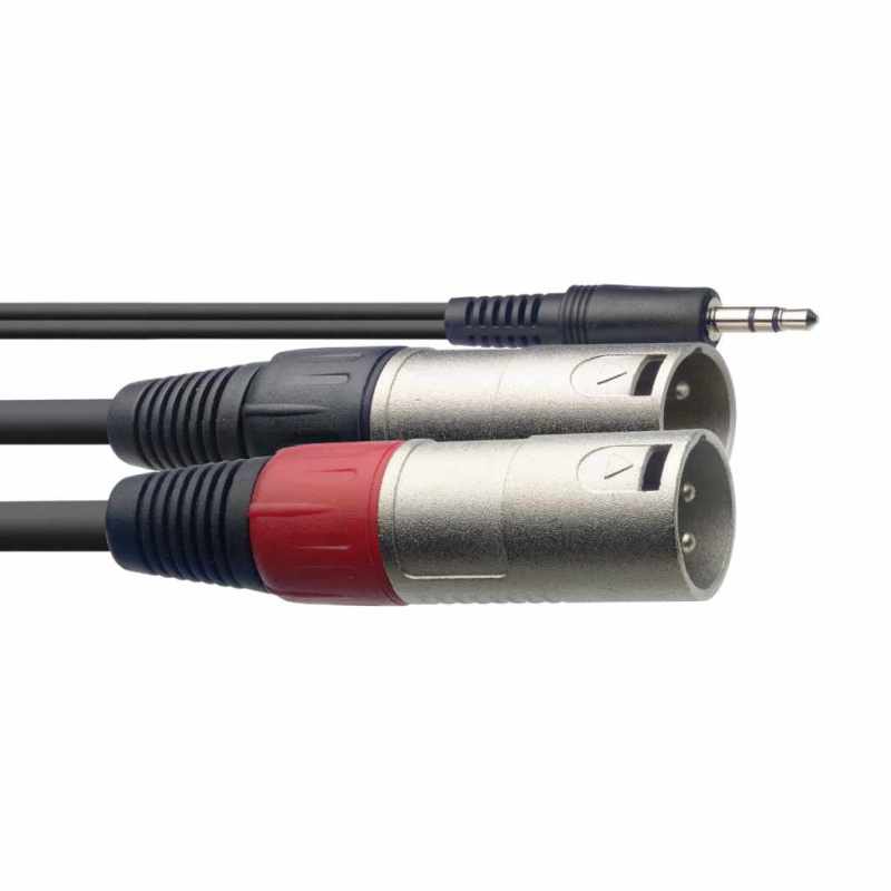 STAGG SYC2/MPSB2XM Y-Kabel Mini-Klinke/XLR (m/m) 2 m