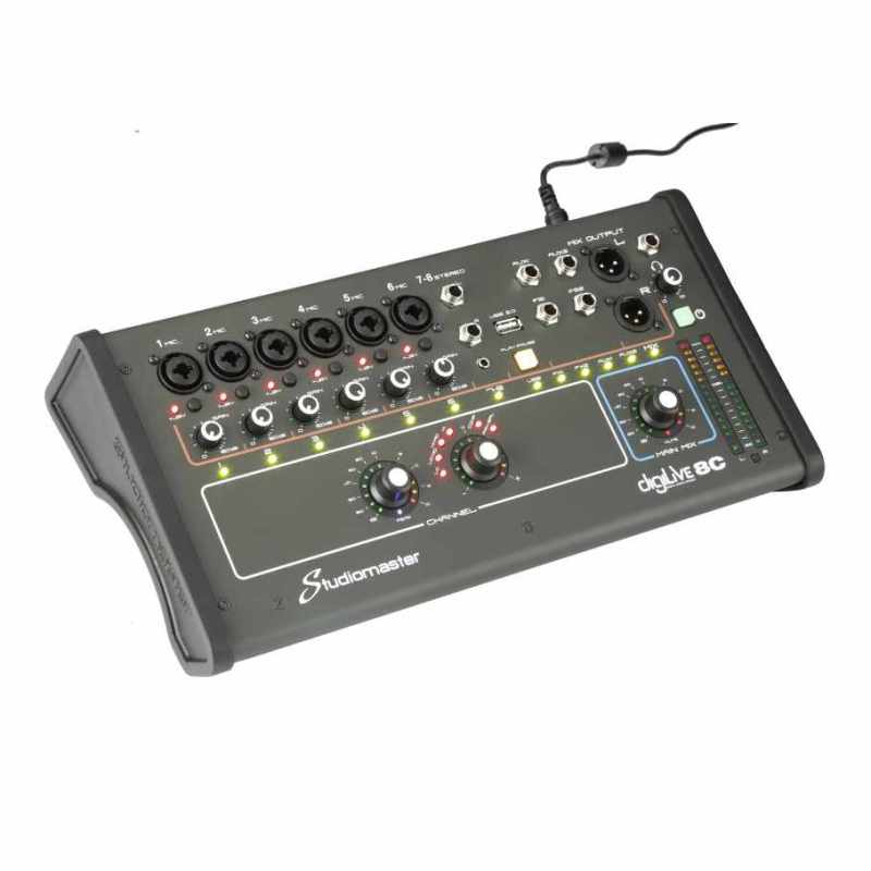 STUDIOMASTER DIGILIVE8C DigiLiVe8c Digitalmixer 8 Eingänge 8 Busse 4 Ausgänge