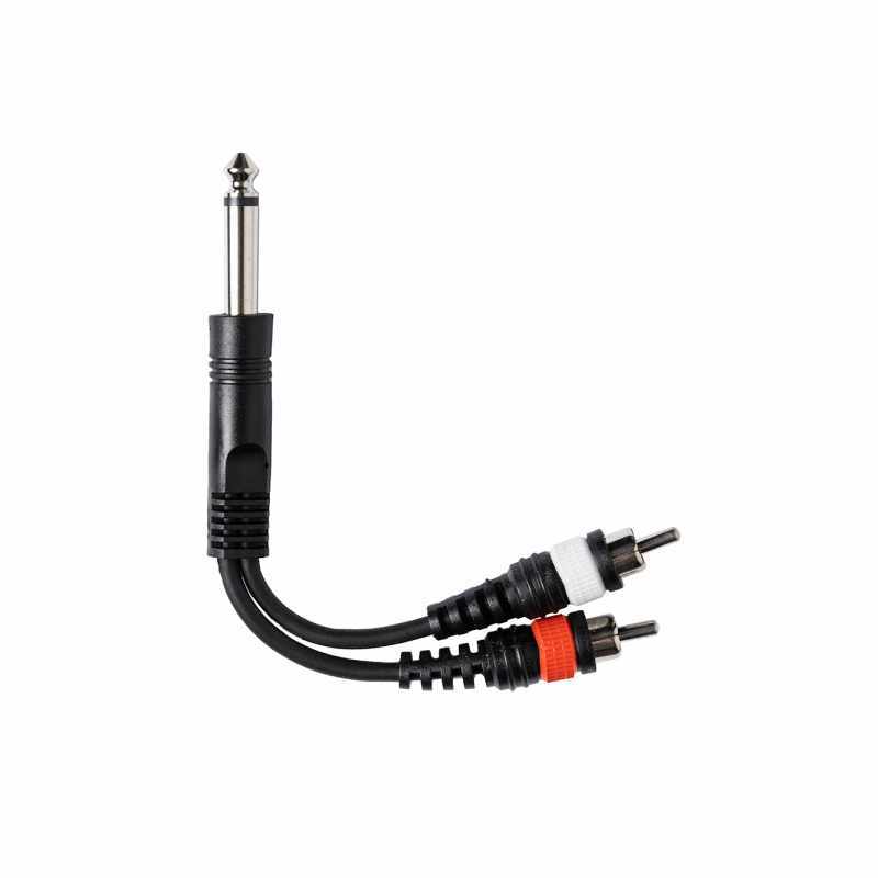 STAGG YC-0,1/1PM2CMH 1xJACK MALE/2x RCA MALE-0,1 MT