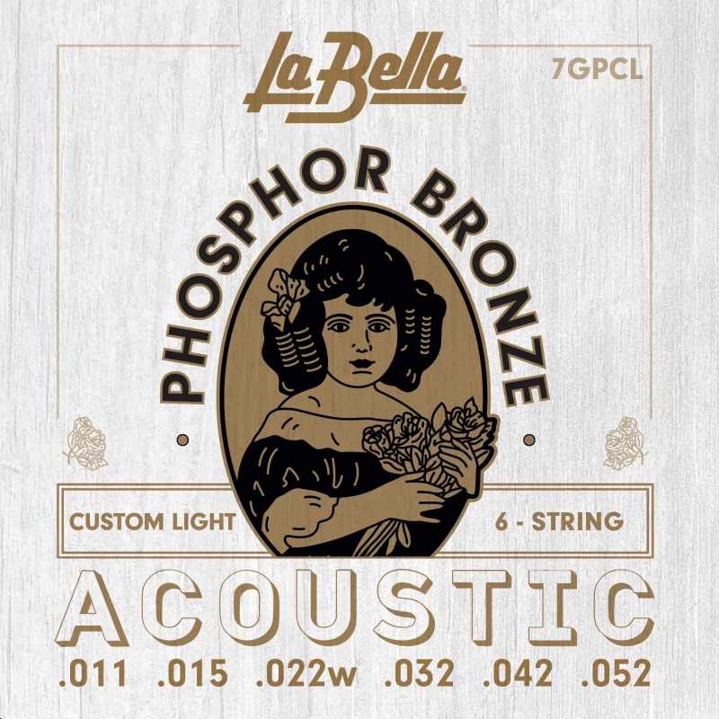 LA BELLA 7GPCL ACOUSTIC SET PH. BRONZE 11-52