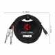 KIRLIN USB CABLE Y 3M 2 JACK BLACK