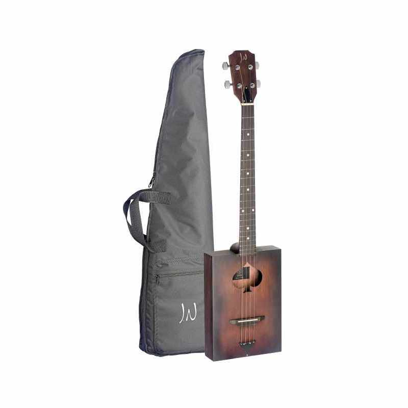 J.N GUITARS CASK-FIRKIN Acoustic Cigar Box Guitar with 4 strings, spruce top, Cask series