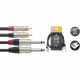 STAGG NTC3PCMR Twin cable, jack/RCA (m/m), 3 m (10'), black, Deluxe