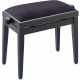 STAGG PB05 BKM SVBK Matt black piano bench with black smooth velvet top