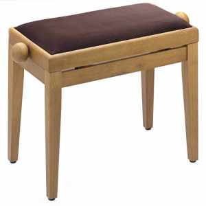 STAGG PBF40 OAKM VBR Piano bench with fireproof brown velvet top