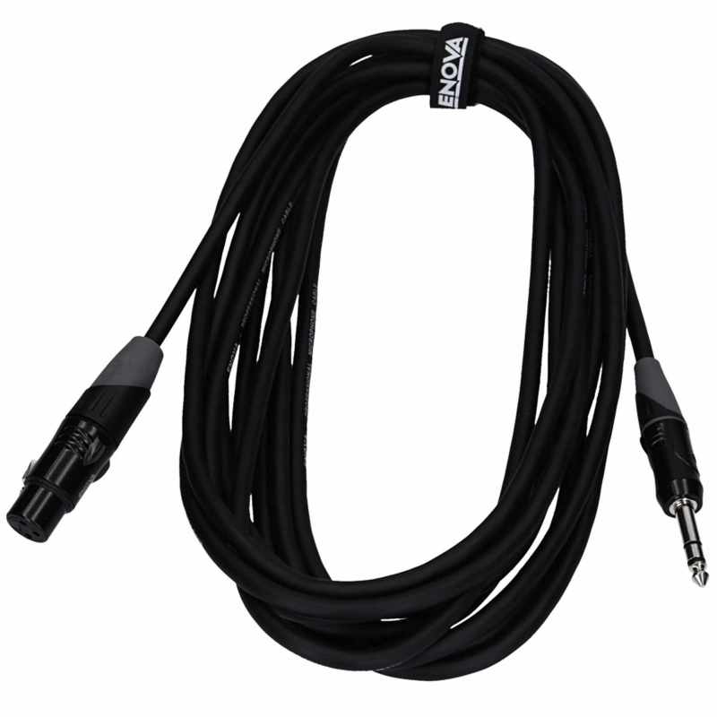 CABLE DE MICRÓFONO ENOVA XLR F - JACK ST 6M