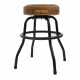 ORTEGA STOOL 24" BLACK AND BROWN