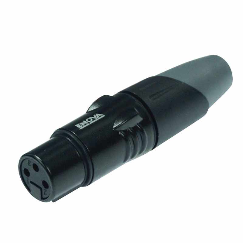 ENCHUFE HEMBRA ENOVA XLR NEGRO