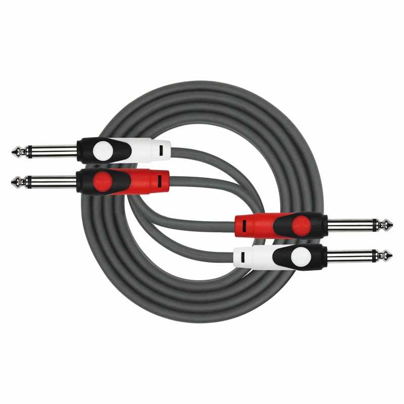 CABLE KIRLIN PATCH 2XJACK 1M NEGRO