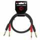 KIRLIN CABLE PATCH 2XJACK-2XJACK 1M BLACK