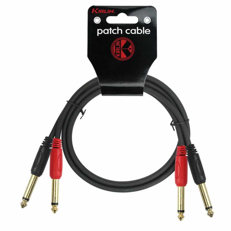 CABLE KIRLIN PATCH 2XJACK-2XJACK 1M NEGRO