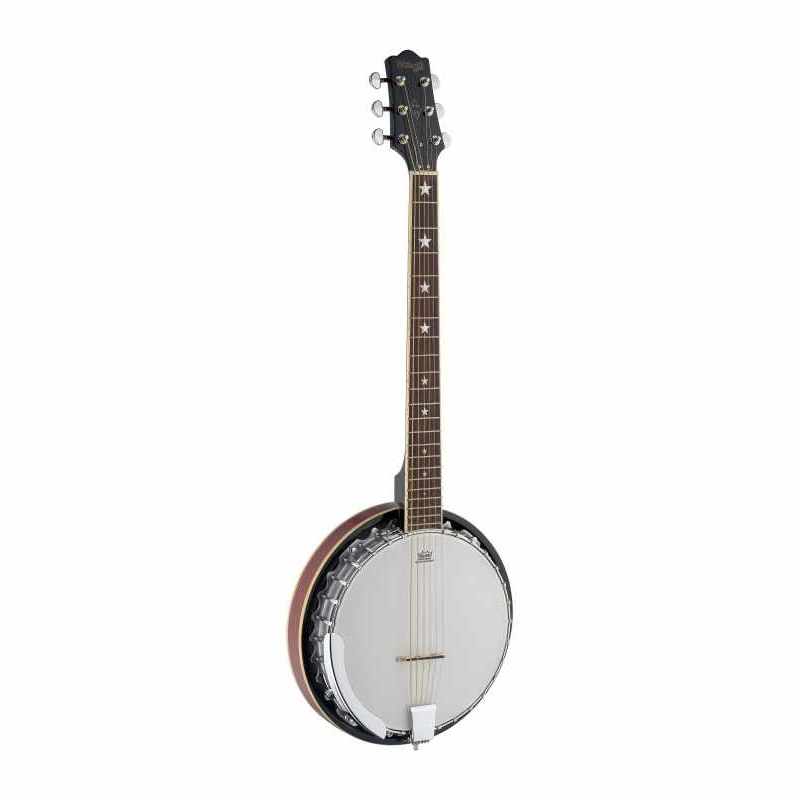 STAGG BJM30 G 6-string Deluxe Bluegrass Banjo with metal pot, guitar headstock & tuning