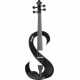 STAGG EVN 4/4 BK 4/4 electric violin set with S-shaped black electric violin, soft case and headphones