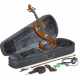 STAGG EVN 4/4 VBR 4/4 electric violin set with S-shaped violinburst-coloured electric violin, soft case and headphones