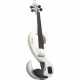 STAGG EVN 4/4 WH 4/4 electric violin set with S-shaped white electric violin, soft case and headphones