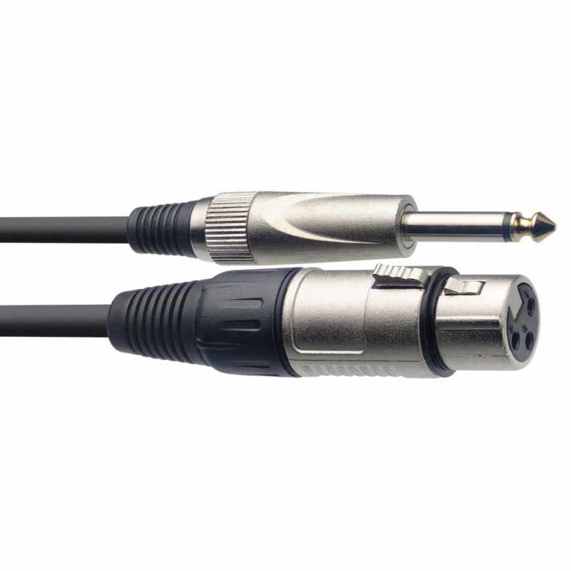 STAGG SMC1XP Microphone cable, XLR/jack (f/m), 1 m (3')