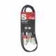 STAGG STC1,5CMXM Zwillingskabel, XLR/Cinch (m/m), 1.5 m