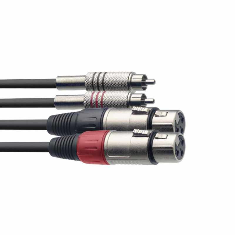 STAGG STC060CMXF Twin cable, XLR/RCA (f/m), 60 cm (2')