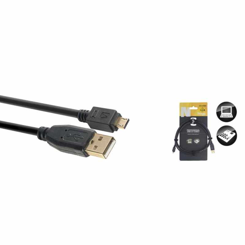 STAGG NCC1,5UAUCA Cable USB 2.0, serie N - micro USB A macho / USB A macho