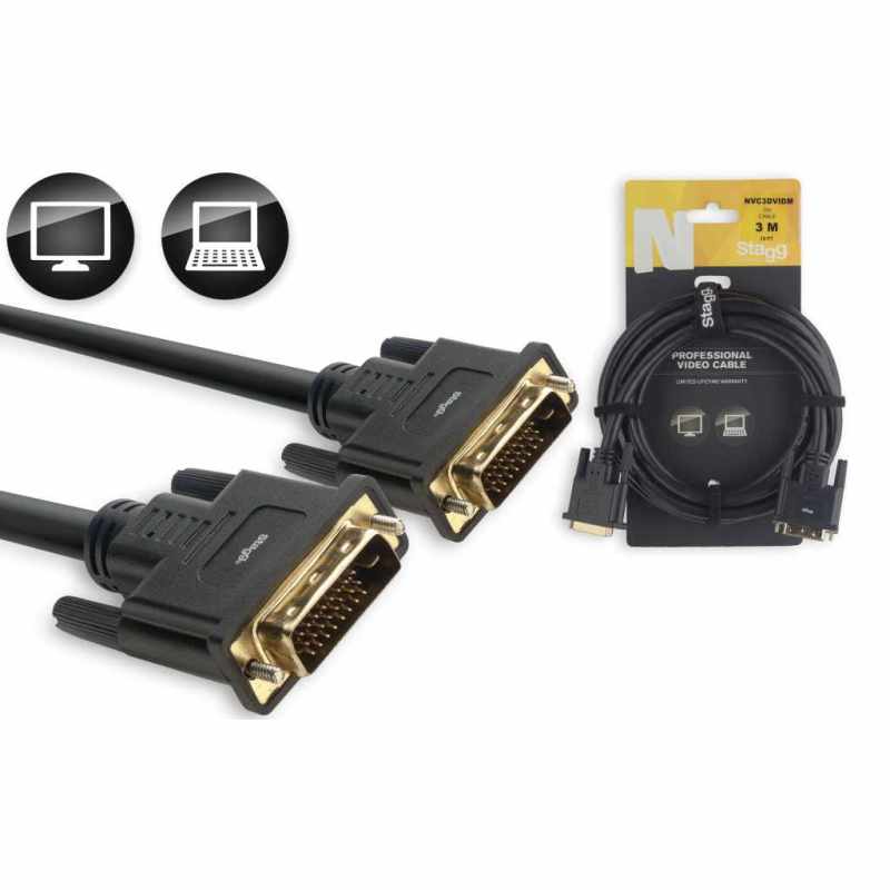 STAGG NVC3DVIDM N-Serie Dual-Link DVI Kabel