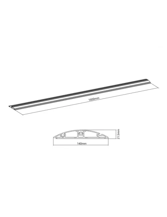 MULTIBRACKETS 5407 Cubrecables de suelo Cubrecables Multibrackets Negro - 139mm-A 1600mm-L MULTIBRACKETS MUL5407 | MusicGoodDe