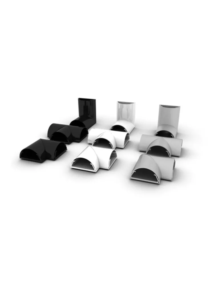 MULTIBRACKETS 3190 Cache-câble Multibrackets Cable Cover T Joint Gris - 50 mm