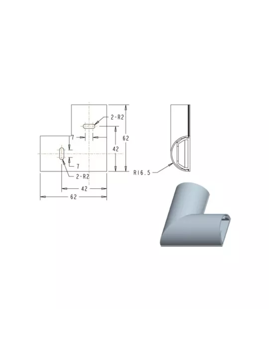 MULTIBRACKETS 2360 Kabelabdeckung Multibrackets Cable Cover L and C Joint Schwarz - 50 mm MULTIBRACKETS MUL2360 | MusicGoodDea