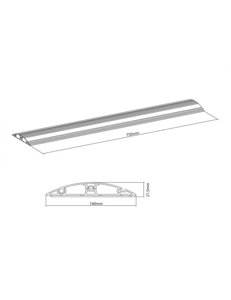 MULTIBRACKETS 5384 Cubrecables de suelo Cubrecables Multibrackets Negro - 139mm-A 750mm-L MULTIBRACKETS MUL5384 | MusicGoodDea