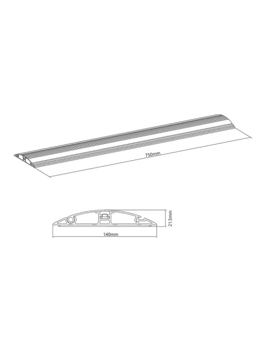 MULTIBRACKETS 5384 Floor Cable Cover Multibrackets Cable Cover Black - 139mm-W 750mm-L MULTIBRACKETS MUL5384 | MusicGoodDeal