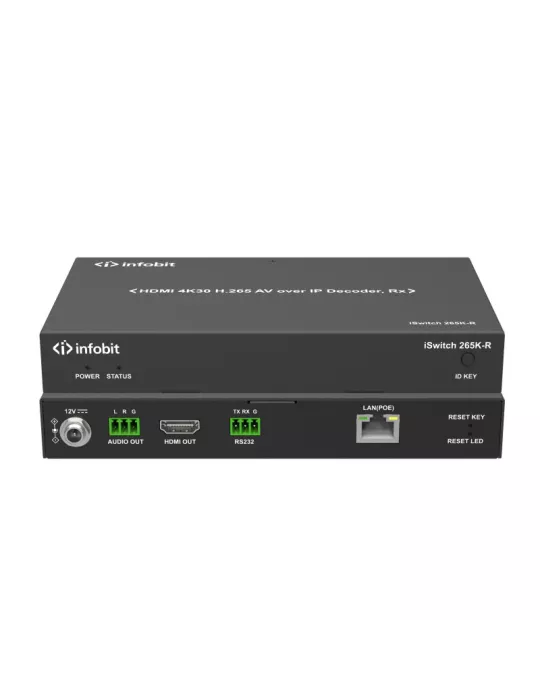 INFOBIT ISWITCH265KT Switch transmetteur sur IP  iSwitch 265K-T HDMI 4K30 H.265 AV Zero configuration