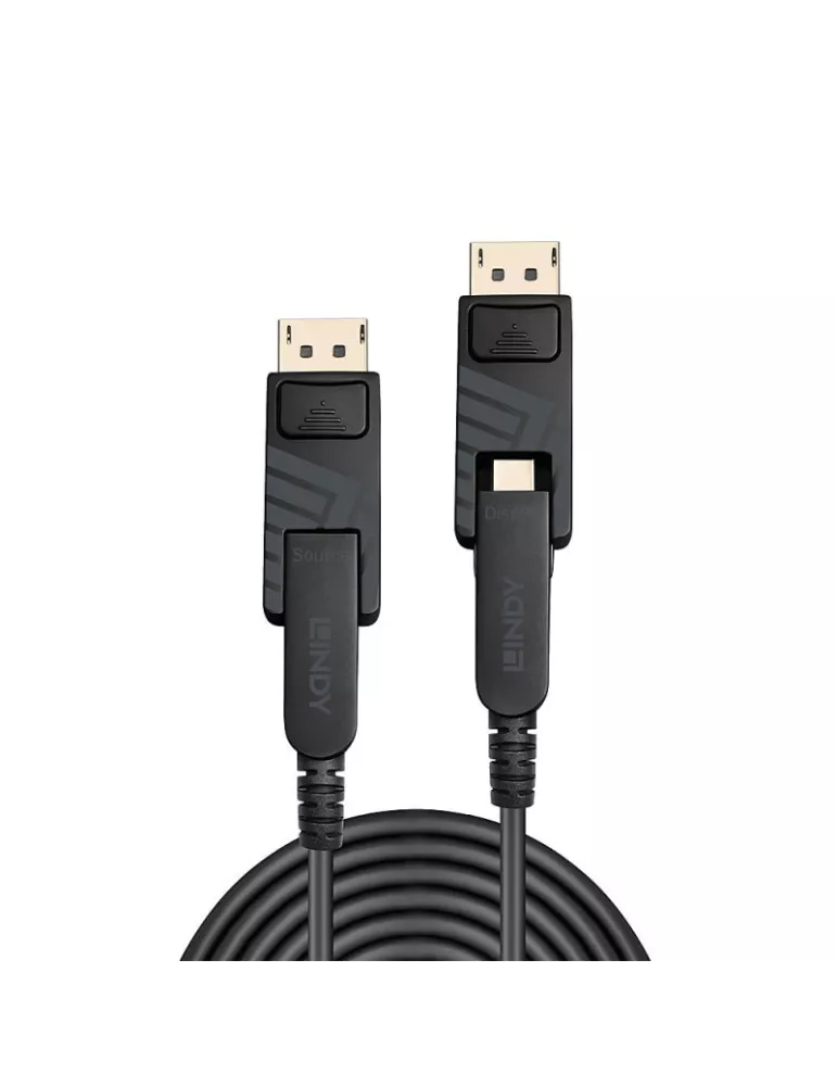 LINDY 38486 Lindy Kabel Mini DisplayPort 1.4 Hybrid Glasfaser 8K DP-Stecker im Lieferumfang enthalten 100m LINDY LIN38486 | Mu