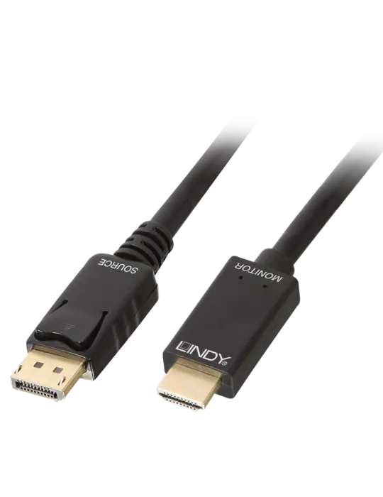 LINDY 36920 : Câble DisplayPort vers HDMI 4K30 (DP:passif) 05m