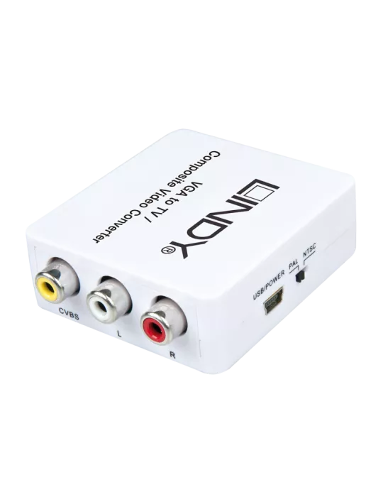 LINDY 32544  Conversor de VGA a vídeo compuesto para TV Lite LINDY LIN32544 | MusicGoodDeal