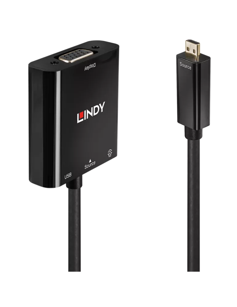 LINDY 38287 Lindy  Convertisseur Micro HDMI vers VGA & Audio