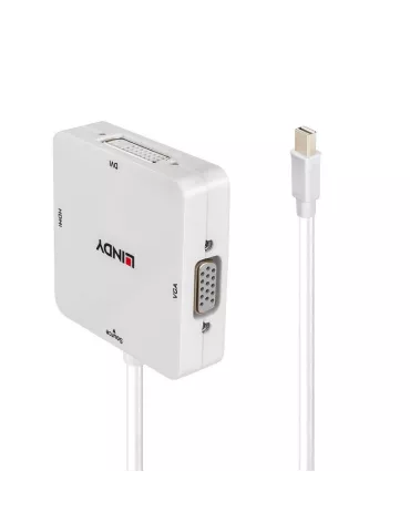 LINDY 38297 Lindy  Convertisseur Actif Mini DisplayPort 1.2 vers HDMI 18G DVI & VGA