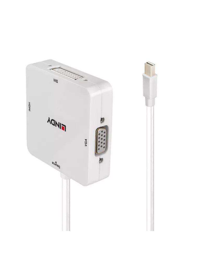 LINDY 38297 Conversor Lindy Active Mini DisplayPort 1.2 a HDMI 18G DVI y VGA LINDY LIN38297 | MusicGoodDeal