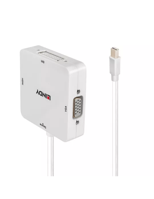 LINDY 38297 Lindy Aktiver Mini DisplayPort 1.2 zu HDMI 18G DVI   VGA Konverter LINDY LIN38297 | MusicGoodDeal