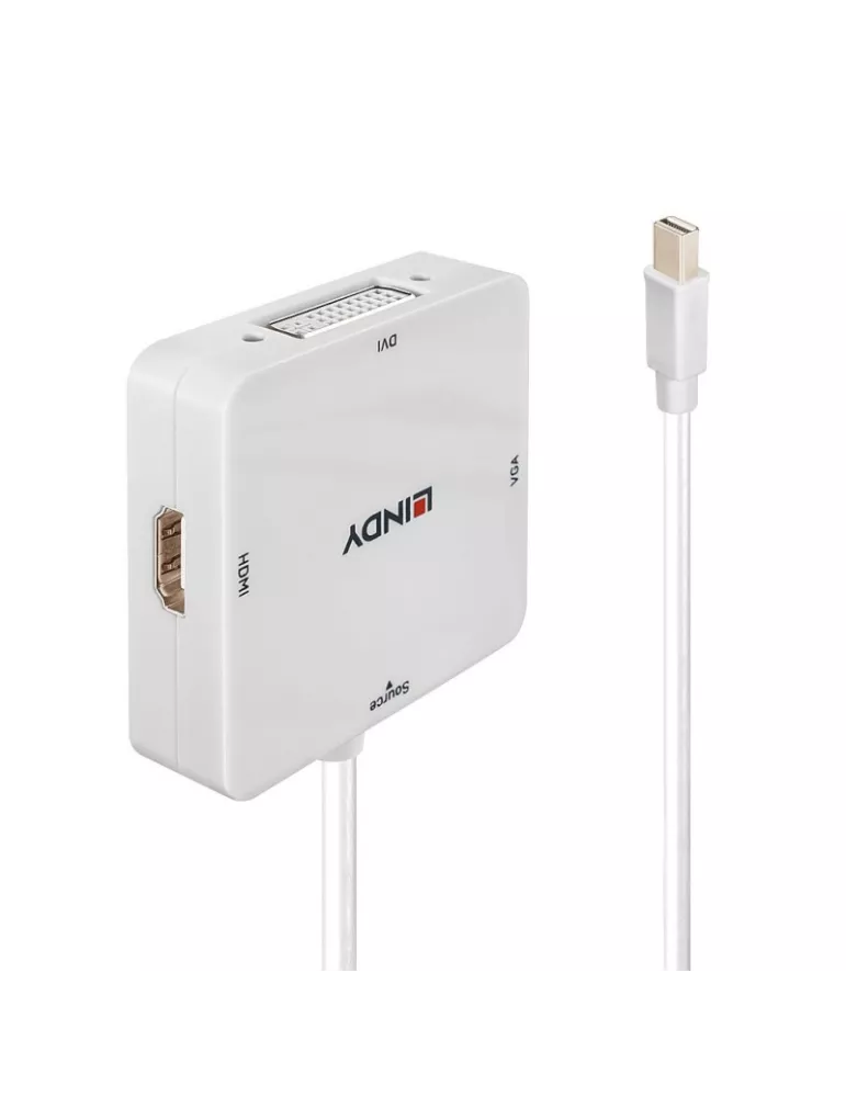 LINDY 38297 Conversor Lindy Active Mini DisplayPort 1.2 a HDMI 18G DVI y VGA LINDY LIN38297 | MusicGoodDeal