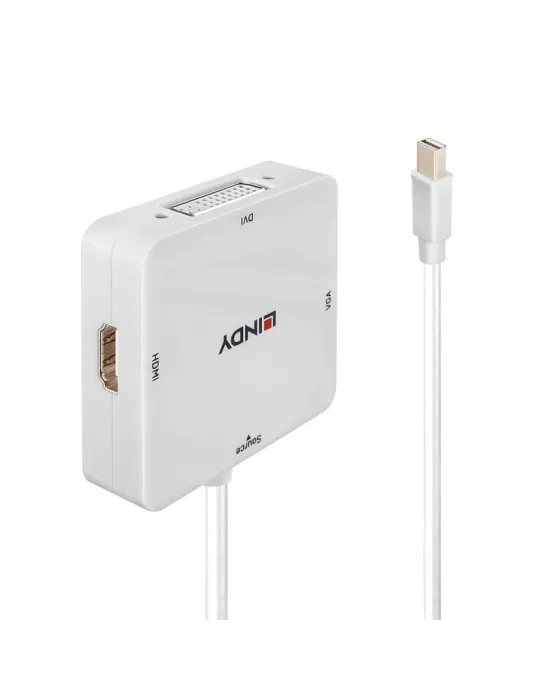 LINDY 38297 Lindy Active Mini DisplayPort 1.2 to HDMI 18G DVI   VGA Converter LINDY LIN38297 | MusicGoodDeal