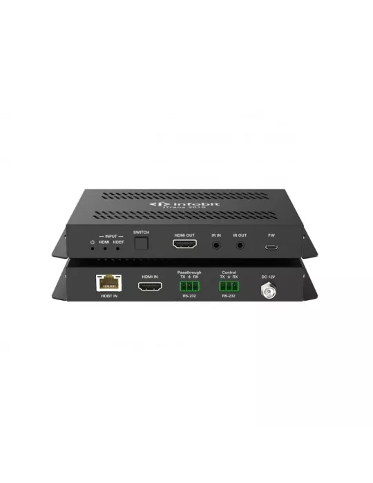INFOBIT iTRANS201S Switch-Recepteur 2x1 Infobit iTrans 201S HDBaseT+ HDMI2.0 4K60 avec scaler