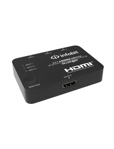 INFOBIT ISWITCHS301 Switcher 3x1 HDMI 4K60 Infobit iSwitch S301 INFOBIT INFISWITCHS301 | MusicGoodDeal